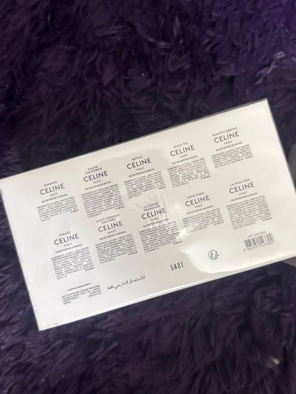 Celine White Packaging with Black Logo Text